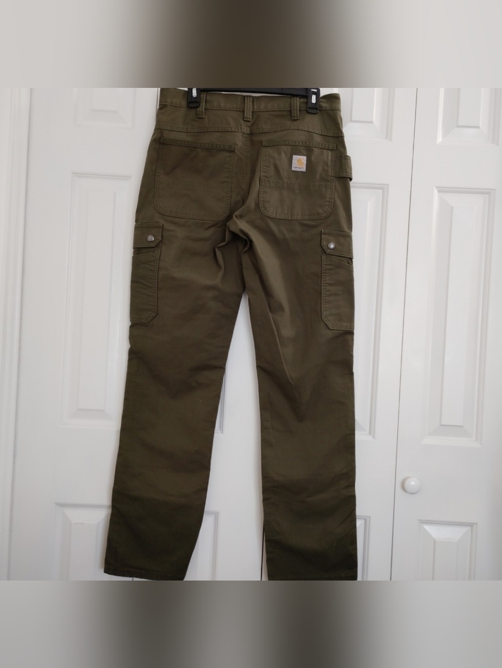 Carhartt Rugged Flex Relaxed Fit Ripstop Cargo Fleece-Lined Work Pant Green . - Picture 3 of 8